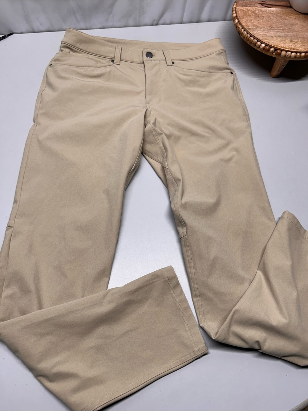 Lululemon beige pants. #lululemon #athleisure stains on butt-see pics. Size 6